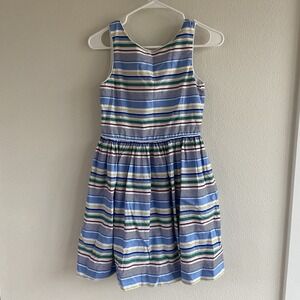 Polo Ralph Lauren Striped Dress Girls 14 Sleeveless‎ Button Nautical Preppy